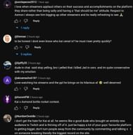 Fans in the YouTube comments section reacting to the streamer's clip (Image via Asmongold Clips/YouTube)